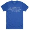 Simms Bass Line T Shirt -Simms || Patagonia || Hareline Sales 13434 936 Bass Line Tee Royal Heather Front