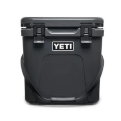 YETI Roadie 24 Cooler -Simms || Patagonia || Hareline Sales 200259 Roadie 24 Campaign Website Assets Charcoal Front Handle Down 1680x1204 1