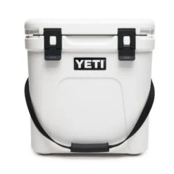 YETI Roadie 24 Cooler -Simms || Patagonia || Hareline Sales 200259 Roadie 24 Campaign Website Assets White Front Handle Down 1680x1204 1