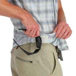 Simms Stone Cold Shortsleeve Shirt -Simms || Patagonia || Hareline Sales 211 simms stone cold shortsleeve shirt steel blue storm ombre plaid 05