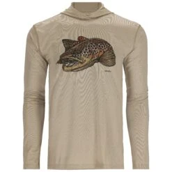 Simms Tech Hoody Artist Series Stone / Brown Trout