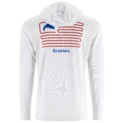 Simms Tech Hoody Artist Series White / Trout Flag