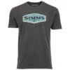 Simms Logo Frame T-Shirt -Simms || Patagonia || Hareline Sales 222 simms logo frame ss t shirt charcoal heather 01