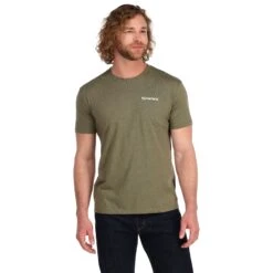 Simms Trout On My Mind SS T-Shirt -Simms || Patagonia || Hareline Sales 222 simms trout on my mind ss t shirt military heather 03