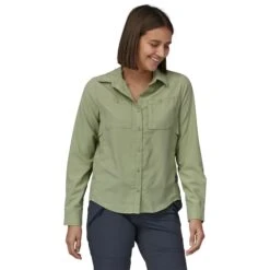 Patagonia Women's Self Guided Hike Shirt Long Sleeve Sale -Simms || Patagonia || Hareline Sales 231 patagonia womens self guided hike shirt long sleeve salvia green 02 8e61229d cd7b 42b5 9b14 184869085787