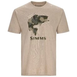 Simms Bass Fill T-Shirt -Simms || Patagonia || Hareline Sales 231 simms bass fill t shirt oatmeal heather 01