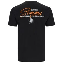 Simms Script Line T-Shirt -Simms || Patagonia || Hareline Sales 231 simms script line t shirt black 01