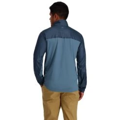 Simms SolarFlex Wind Half Zip Shirt -Simms || Patagonia || Hareline Sales 231 simms solarflex wind half zip shirt neptune midnight 03