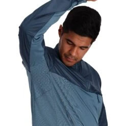 Simms SolarFlex Wind Half Zip Shirt -Simms || Patagonia || Hareline Sales 231 simms solarflex wind half zip shirt neptune midnight 04