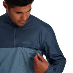 Simms SolarFlex Wind Half Zip Shirt -Simms || Patagonia || Hareline Sales 231 simms solarflex wind half zip shirt neptune midnight 05