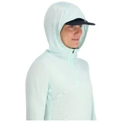 Simms Women's SolarFlex 1/4 Zip Hoody -Simms || Patagonia || Hareline Sales 231 simms womens solarflex 1 4 zip hoody sea breeze 04