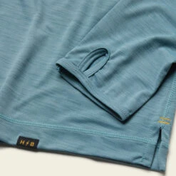Howler Brothers Tech T Sale -Simms || Patagonia || Hareline Sales S23 HB Tech T Smoked Blue Detail