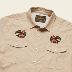 Howler Brothers Gaucho Snapshirt Sale 16 Howler Brothers Gaucho Snapshirt Sale -Simms || Patagonia || Hareline Sales S23 LS Shirts Gaucho Frigates Dijon Oxford Flat Angle