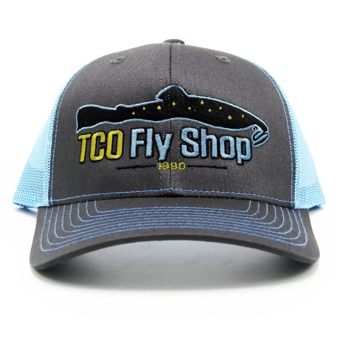 TCO Fly Shop Hat Trucker - Charcoal/Columbia Blue 5 TCO Fly Shop Hat Trucker - Charcoal/Columbia Blue - Image 3