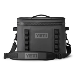 YETI Hopper Flip 18 Soft Cooler -Simms || Patagonia || Hareline Sales W Hopper Flip 18 Charcoal Front Strap 7654 B