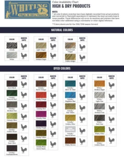 Whiting High & Dry Hackle Saddle -Simms || Patagonia || Hareline Sales WF ColorChart HighDryProduct 1 e5309143 d166 42a0 9ee4 5310104dad63