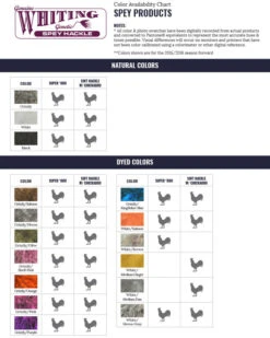 Whiting Rooster SH/C -Simms || Patagonia || Hareline Sales WF ColorChart SpeyProduct 1 da244376 b22a 42cb 9d70 5b1ab64630b7