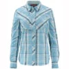 Simms Womens Big Sky LongSleeve Shirt Sale -Simms || Patagonia || Hareline Sales women s big sky ls shirt teal plaid s17 b22cda30 44f7 430d 8dea d3b253a24570